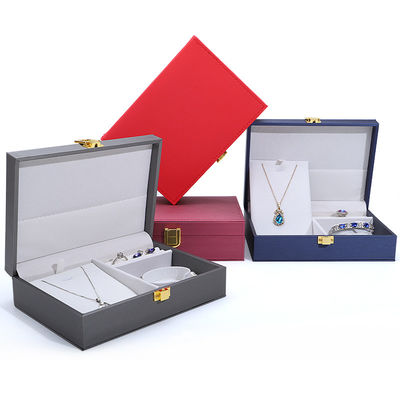 Logo của khách hàng Hanhong PU hộp đồ trang sức da cho nhẫn bông tai dây chuyền và vòng cổ