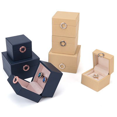 Mua Blue Four-Leaf Clover Luxury PU Da Quần áo trang sức hộp với Logo tùy chỉnh và Hot Stamping online manufacture