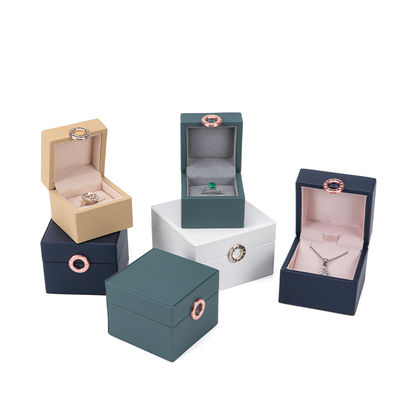 Bao bì đồ trang sức Hanhong Four-Leaf Clover Luxury PU Da Ring Box với Logo tùy chỉnh