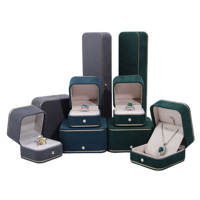 Hot Stamping Logo Hanhong Xám hộp trang sức tùy chỉnh cho vòng đeo cổ