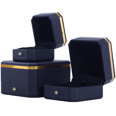 Mua Hộp đồ trang sức da PU màu đen hình tám giác cho vòng đeo cổ tay logo tùy chỉnh của Hanhong online manufacture