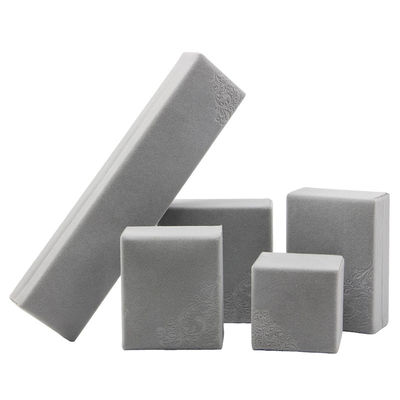 Vải nhung vật liệu Hanhong tùy chỉnh đúc hộp trang sức màu đỏ cho vòng cổ và nhẫn 6 * 6 * 4,6cm