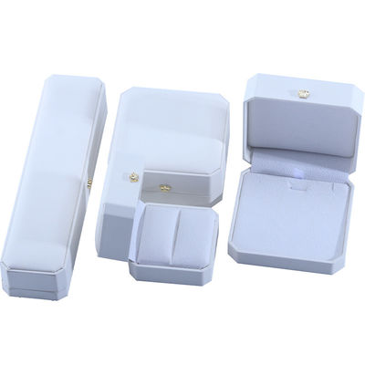 Mua Hộp đồ trang sức da PU màu trắng cho chức năng lưu trữ đồ trang sức hình vương miện tùy chỉnh của Hanhong online manufacture