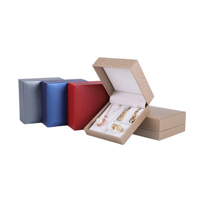 Hộp đồ trang sức giấy hình vuông kiểu nhọn sang trọng tùy chỉnh cho vòng cổ Hanhong