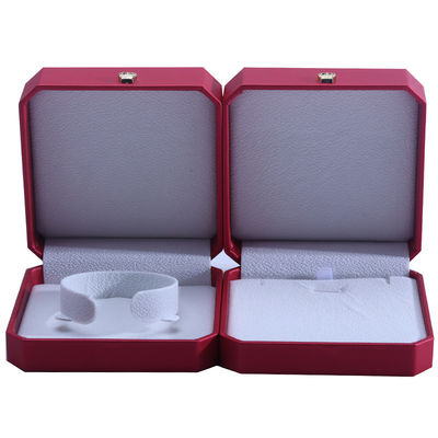 Hình chữ nhật mới nhất Hanhong Custom Đỏ PU da vòng đeo tay hộp đóng gói để lưu trữ đồ trang sức