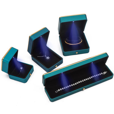 Vòng đeo tay Đeo cổ Nhẫn Nhẫn Hộp đồ trang sức với Light Luxury Organizer Peacock Blue
