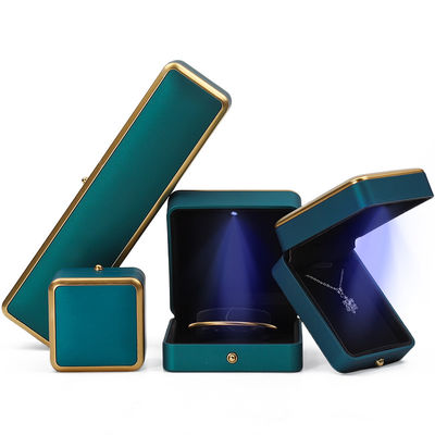 Vòng đeo tay Đeo cổ Nhẫn Nhẫn Hộp đồ trang sức với Light Luxury Organizer Peacock Blue