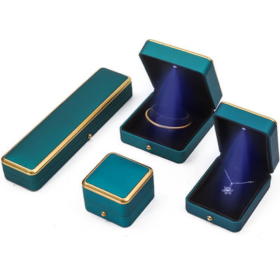 Vòng đeo tay Đeo cổ Nhẫn Nhẫn Hộp đồ trang sức với Light Luxury Organizer Peacock Blue