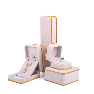 Hộp đóng gói đồ trang sức nhung màu dẻo tùy chỉnh cho lớp kép và kích thước 6 * 5.5 * 5cm