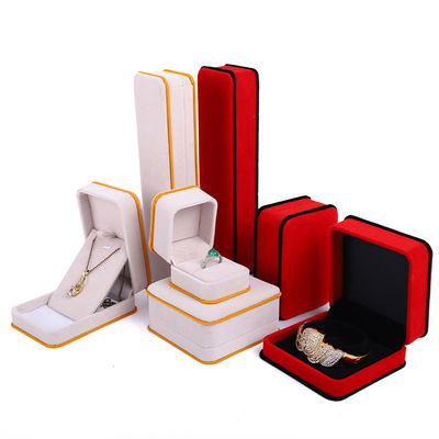 Hộp đóng gói đồ trang sức nhung màu dẻo tùy chỉnh cho lớp kép và kích thước 6 * 5.5 * 5cm