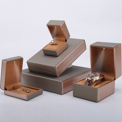 OEM PU da LED hộp đồ trang sức, Handy Quảng trường đồ trang sức Luxury Packaging Box Set