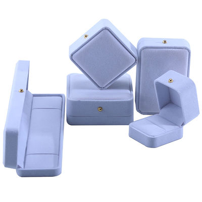 Hộp đóng gói đồ trang sức nhung màu trắng tùy chỉnh cho vòng đeo cổ vòng đeo tai Stud