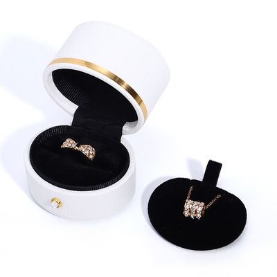 Mua Hộp đồ trang sức da PU màu trắng tùy chỉnh kích thước cho du lịch nhỏ Động tác và chức năng online manufacture
