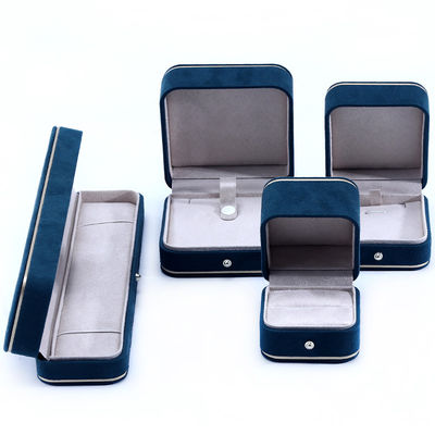 Mua Hộp đồ trang sức bằng vật liệu nhung cho Hanhong 2023 Logo tùy chỉnh Vòng đeo tay màu xanh online manufacture
