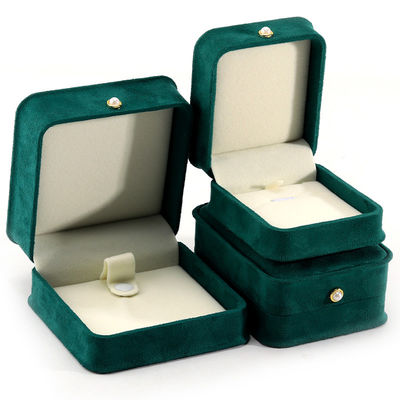 9*9*4.5cm Green Velvet Ring Quần áo trang sức Box cho Bàn đeo tay tùy chỉnh Bàn đeo tai
