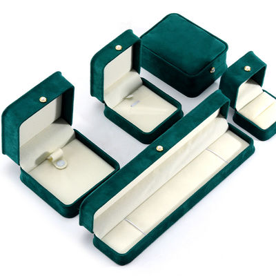 9*9*4.5cm Green Velvet Ring Quần áo trang sức Box cho Bàn đeo tay tùy chỉnh Bàn đeo tai