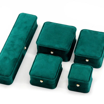 9*9*4.5cm Green Velvet Ring Quần áo trang sức Box cho Bàn đeo tay tùy chỉnh Bàn đeo tai
