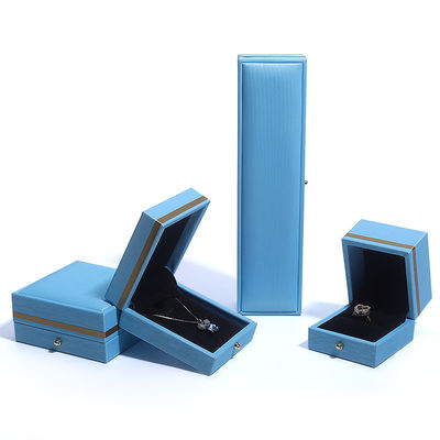 Hanhong Custom Blue Leather Jewelry Box for Ring Necklace Bracelet Wedding Liên hệ với chúng tôi