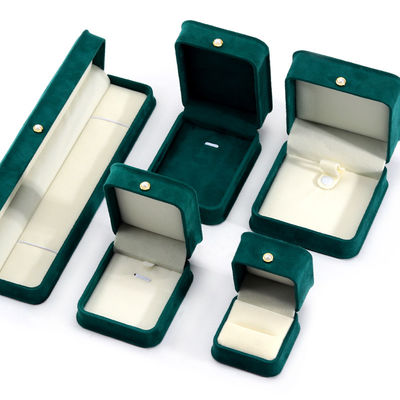 9*9*4.5cm Green Velvet Ring Quần áo trang sức Box cho Bàn đeo tay tùy chỉnh Bàn đeo tai