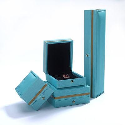 Hanhong Custom Blue Leather Jewelry Box for Ring Necklace Bracelet Wedding Liên hệ với chúng tôi