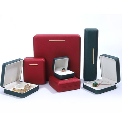 Mua Hộp đồ trang sức nhung da PU màu đỏ tùy chỉnh cho vòng đeo tai và bao bì dây chuyền online manufacture