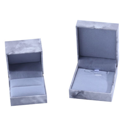 Sản xuất bán buôn Luxury Square Jewelry Box Personalized Custom high end Necklace Bracelet Earrings Ring jewelry set Bao bì giấy ván ván đá cẩm thạch hộp đồ trang sức với logo