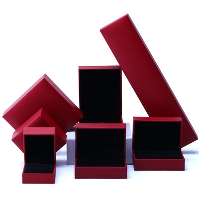 OEM Hồng giấy đồ trang sức Box Set Velvet Lining Custom đồ trang sức bao bì Case