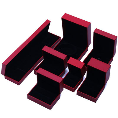 OEM Hồng giấy đồ trang sức Box Set Velvet Lining Custom đồ trang sức bao bì Case