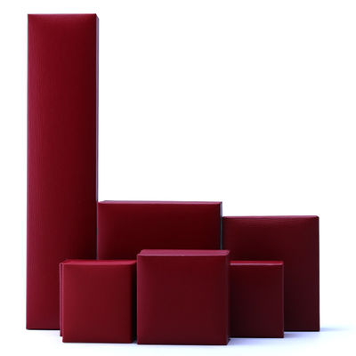 OEM Hồng giấy đồ trang sức Box Set Velvet Lining Custom đồ trang sức bao bì Case