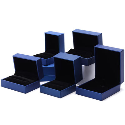 Blue Luxury Paper Jewelry Box Custom Logo Ngọc tai Đeo cổ Đeo nhẫn Bao bì