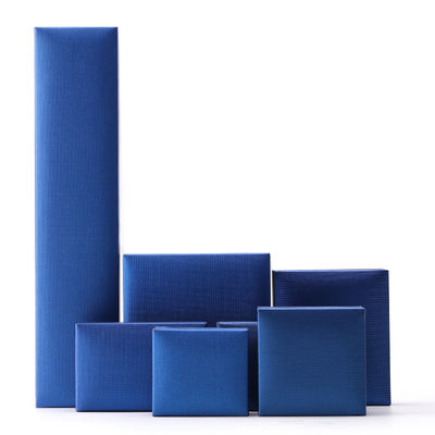 Blue Luxury Paper Jewelry Box Custom Logo Ngọc tai Đeo cổ Đeo nhẫn Bao bì