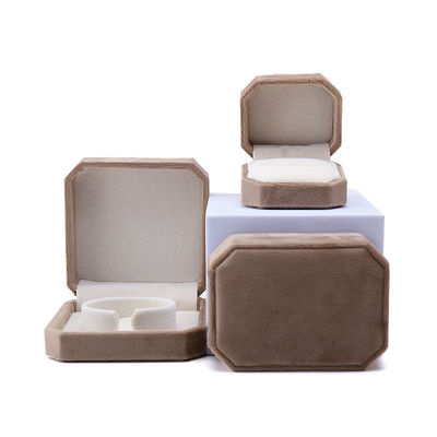 Bộ đồ trang sức Khaki Flannelette hình dạng tám giác tùy chỉnh cho vòng đeo cổ tay
