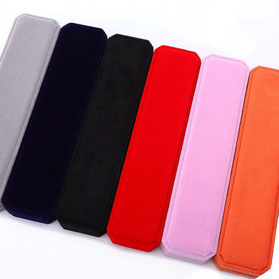 Hộp đồ trang sức nhung hình tám giác để đặt thương hiệu tùy chỉnh vòng cổ và nhẫn