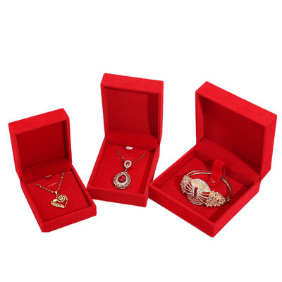 Red Velvet Lining Luxury Wooden Jewelry Box Packaging Logo tùy chỉnh kích thước