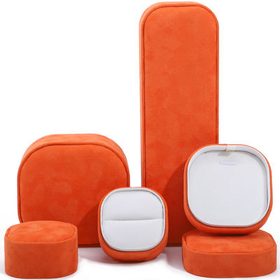 Mua Hộp trang sức nhung màu cam cho vòng tay vòng cổ vòng tay bằng logo tùy chỉnh của Hanhong online manufacture