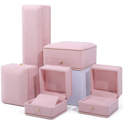 Mua Hộp trang sức màu hồng hình chữ nhật để đóng gói logo tùy chỉnh của vòng đeo tay và nhẫn online manufacture