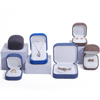 Hộp đồ trang sức bằng vật liệu nhung cho vòng đeo cổ cao cấp tùy chỉnh