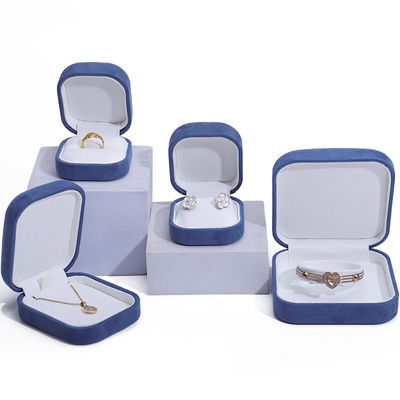 Hộp đồ trang sức bằng vật liệu nhung cho vòng đeo cổ cao cấp tùy chỉnh