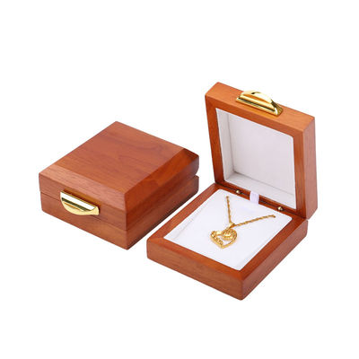 Sản xuất bằng tay hình chữ nhật Logo tùy chỉnh Hộp đồ trang sức bằng gỗ Cho vòng đeo cổ tay
