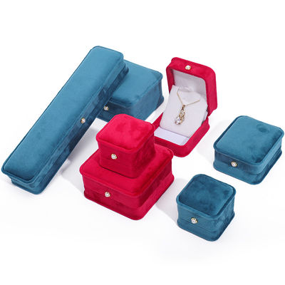 Hòn góc Velvet Ring Box đồ trang sức xa xỉ bao bì Case cho Pendant tai studs
