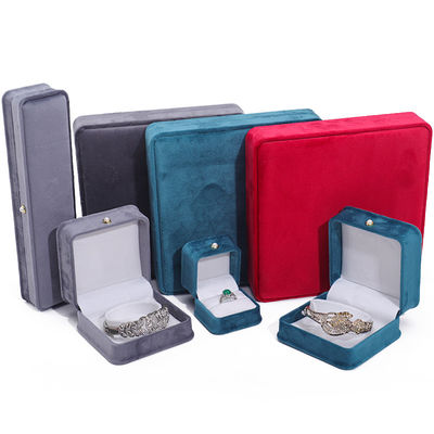 Hòn góc Velvet Ring Box đồ trang sức xa xỉ bao bì Case cho Pendant tai studs