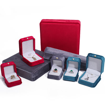Hòn góc Velvet Ring Box đồ trang sức xa xỉ bao bì Case cho Pendant tai studs