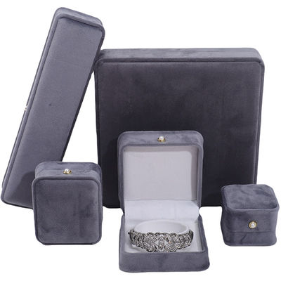 Hòn góc Velvet Ring Box đồ trang sức xa xỉ bao bì Case cho Pendant tai studs
