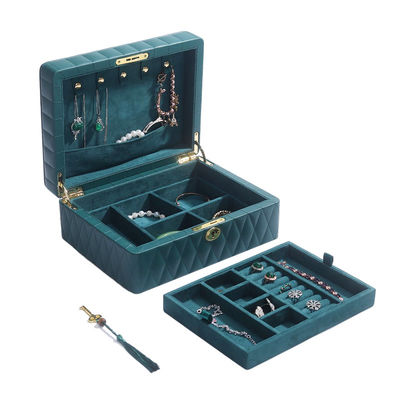 Mua Multifunction Kim cương hạt đồ trang sức hộp lưu trữ đồ trang sức da tổ chức với Tassel online manufacture