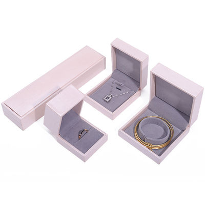 Pink Soft Touch Da giả đồ trang sức lưu trữ sang trọng Bao bì nhung