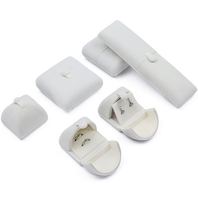 hộp trang sức cửa đôi thanh lịch hign cuối hộp trang sức nhung trắng với logo