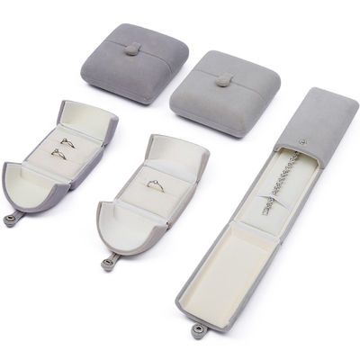 Hồng mắt bắt mắt hình vỏ sò hộp đồ trang sức nhung đồ lưu trữ sang trọng bao bì