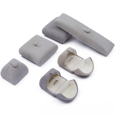 Hồng mắt bắt mắt hình vỏ sò hộp đồ trang sức nhung đồ lưu trữ sang trọng bao bì