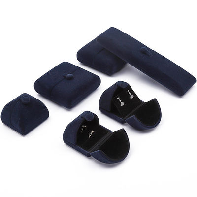 Mua Hồng đậm Clamshell hình nhung đồ trang sức kho lưu trữ vỏ đồ trang sức hộp đóng gói online manufacture