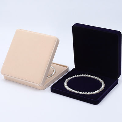 Hình dạng tùy chỉnh Hộp đồ trang sức nhung mềm mượt, hộp chứa vòng cổ ngọc trai